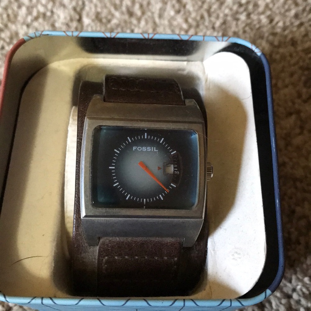 Leather Fossil Watch